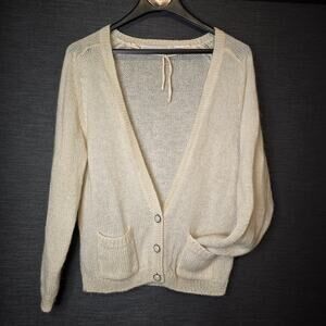 Bramble Lane Vintage Whimsical Mohair Cardigan Medium